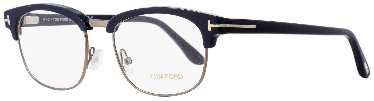 Tom Ford Rectangular Eyeglasses TF5458 090 Dark Blue/Dark Ruthenium 53mm  FT5458