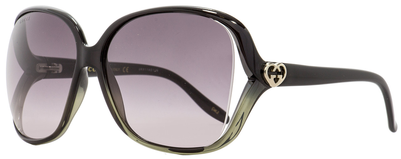 Gucci Square Sunglasses GG0506S 006 Black/Green 60mm 0506