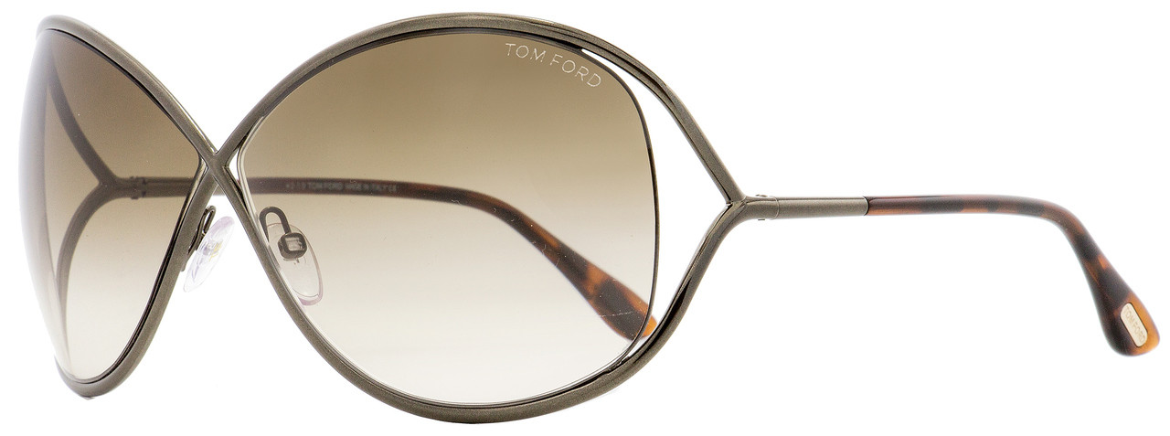 Tom Ford Butterfly Sunglasses TF130 Miranda 36F Dark Bronze/Havana 68mm  FT0130