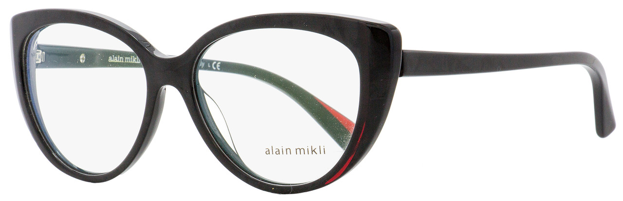 Alain Mikli Oval Eyeglasses A03084 002 Black Burgundy 55mm 3084