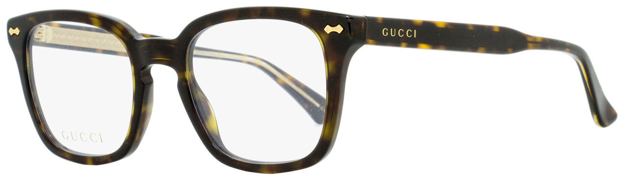 Gucci Rectangular Eyeglasses GG0184O 002 Havana 50mm 0184
