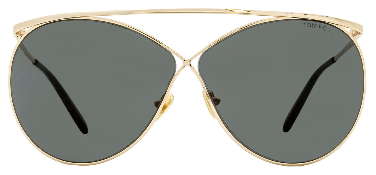 Tom Ford Criss Cross Sunglasses TF761 Stevie 28A Gold/Black 67mm FT0761