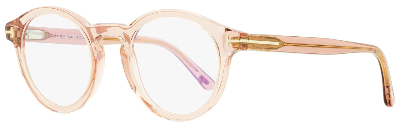 Tom Ford Oval Eyeglasses TF5529B 072 Transparent Pink 48mm FT5529
