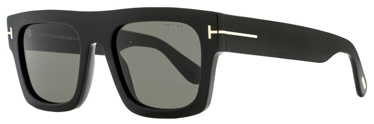 Tom Ford Flat Top Sunglasses TF711 Fausto 01A Black 53mm FT0711