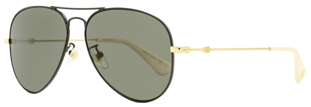 gucci women's black aviator sunglasses