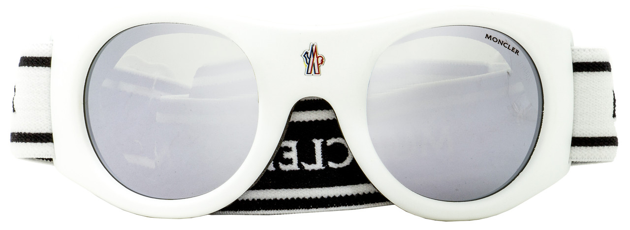 White Injected mask ski goggles, Moncler