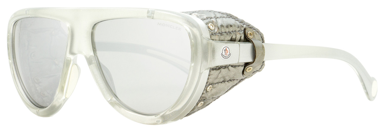 Moncler Shield Sunglasses ML0089 20C Metallic Gray/Silver 57mm 0089