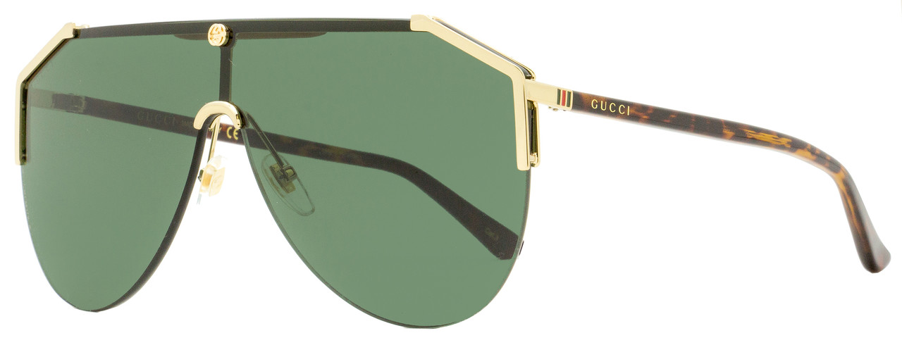 Gucci Shield Sunglasses GG0584S 002 Gold/Havana 99mm 0584