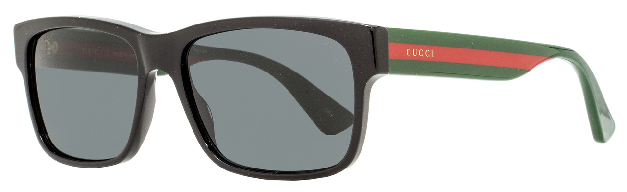 Gucci Sunglasses GG0340S 006 Black/Green/Red 58mm 340