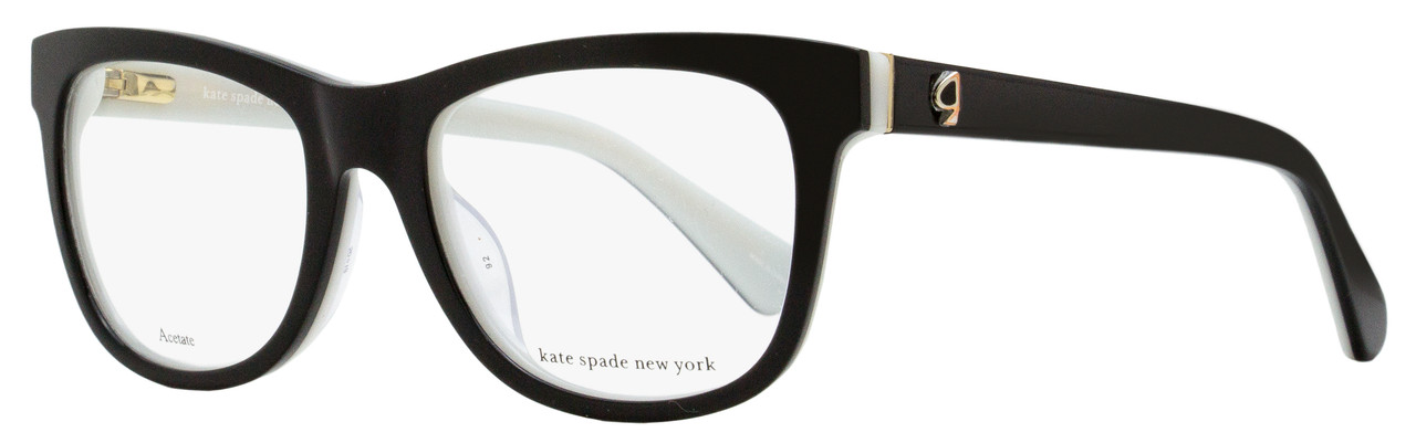 Kate Spade Rectangular Eyeglasses Jackalyn 807 Black/White 50mm