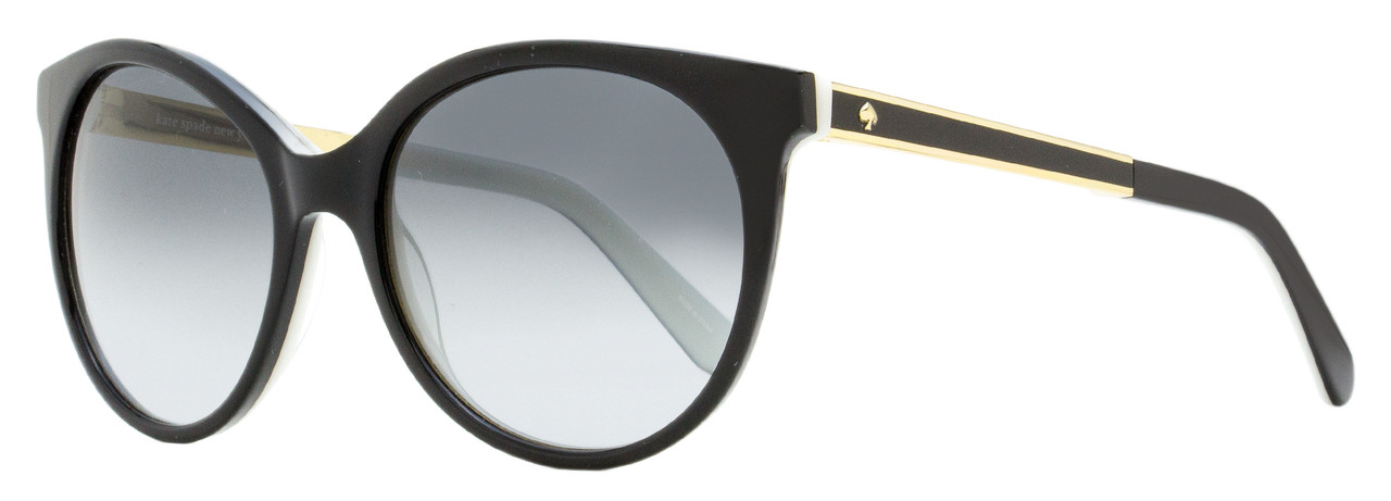 Kate Spade Oval Sunglasses Amaya/S S0TF8 Black/Gold/White 53mm