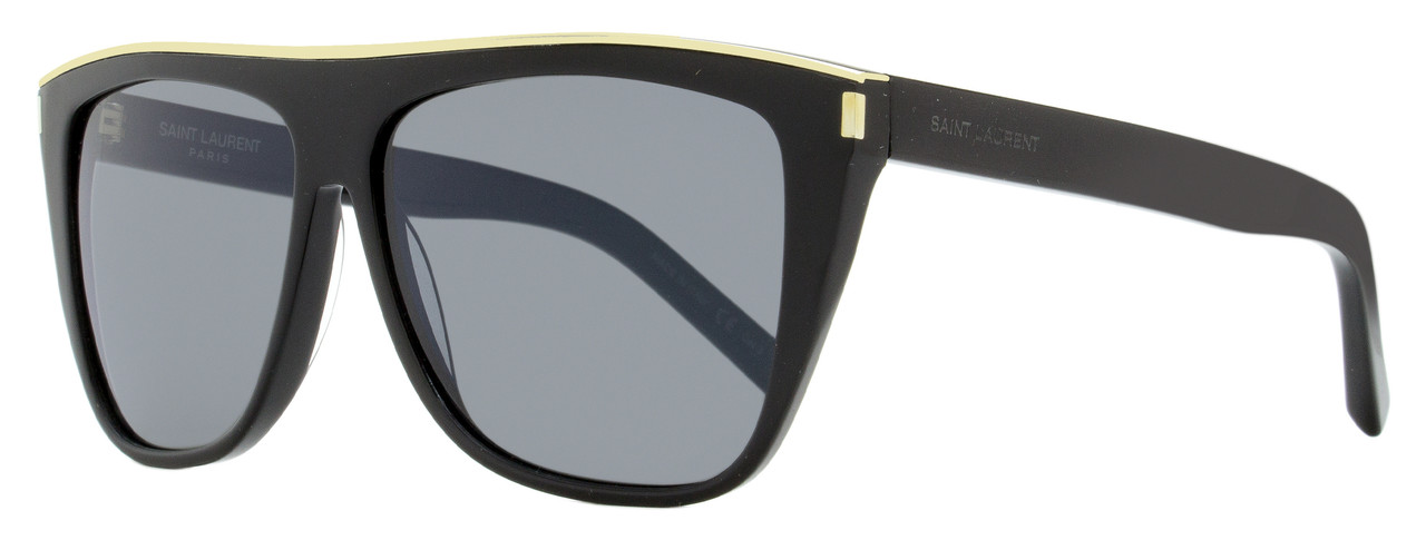Saint Laurent New Wave Sunglasses SL 1 Combi 001 Black/Gold 59mm YSL