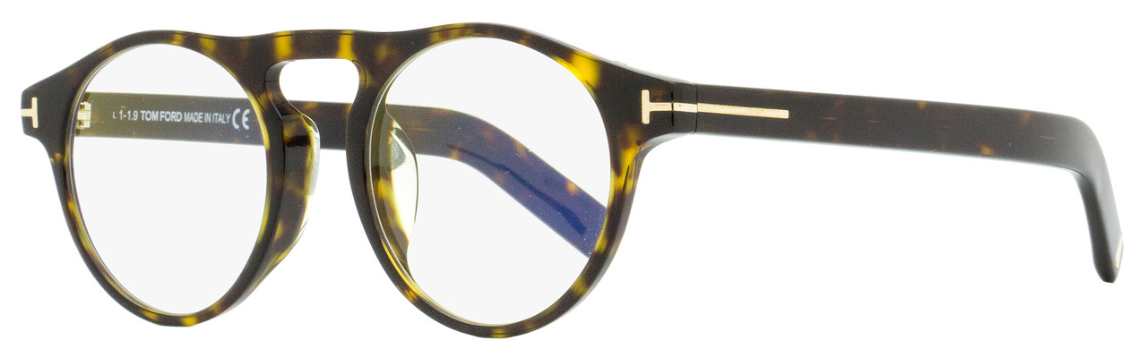 Tom Ford Blue Block Eyeglasses TF5628FB 052 Dark Havana 49mm FT5628