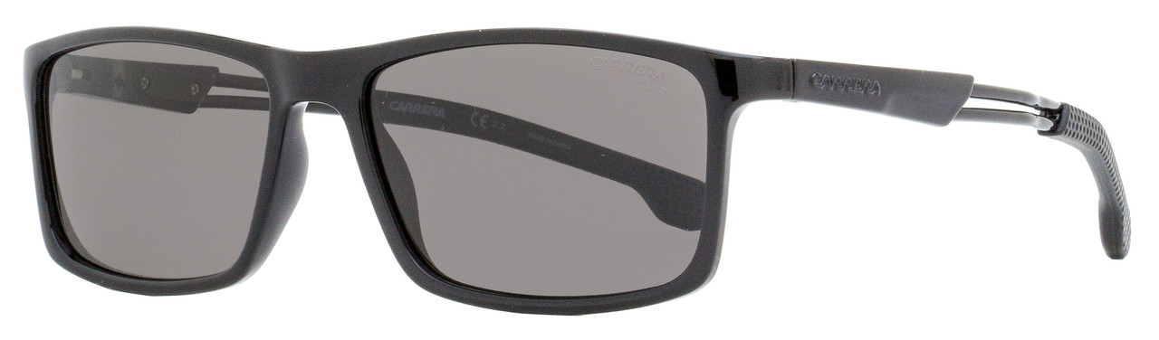 Carrera Rectangular Sunglasses 4016/S 807M9 Shiny Black Polarized 55mm