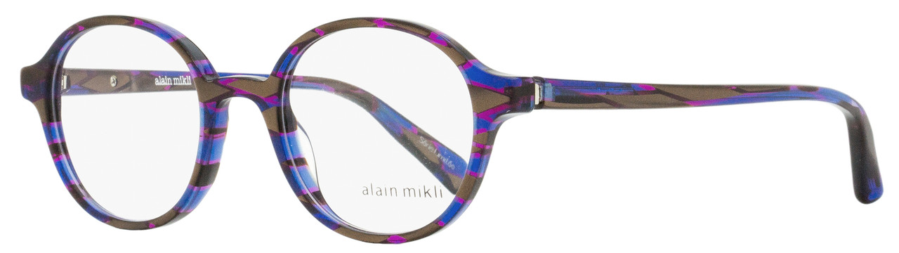 Alain Mikli Oval Eyeglasses A03064 004 Rhombus Blue Brown