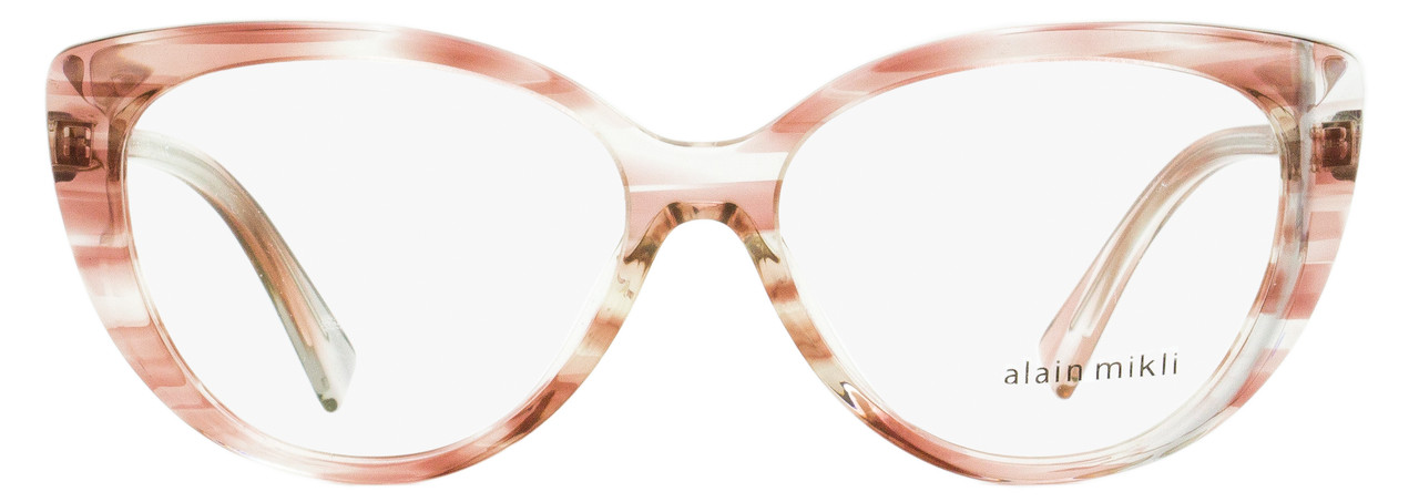 Alain Mikli Butterfly Eyeglasses A03084 003 Transparent Smoke Pink