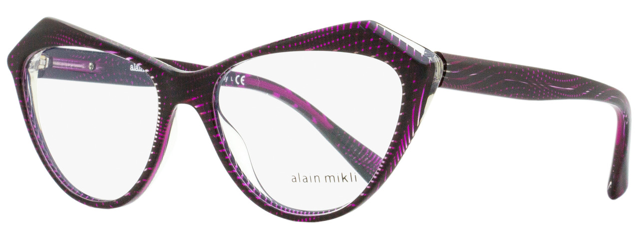 Alain Mikli Lumette Eyeglasses A03089 001 Noir Matrix Fuxia 55mm