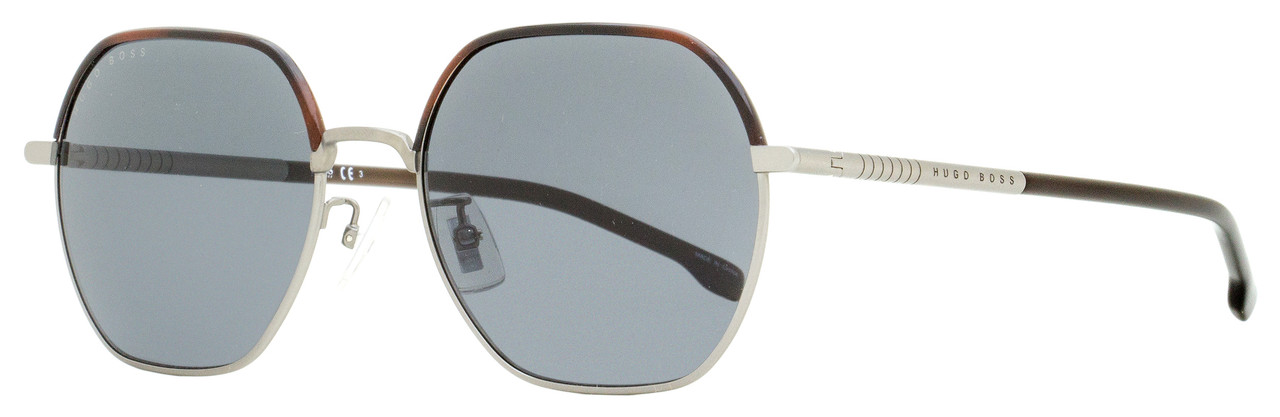 hugo boss men's ruthenium square aviator sunglasses