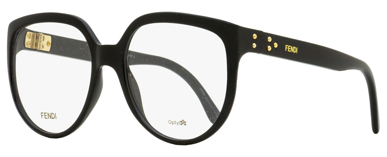 Fendi Butterfly Eyeglasses FF0421 807 Black/Gold 55mm 421