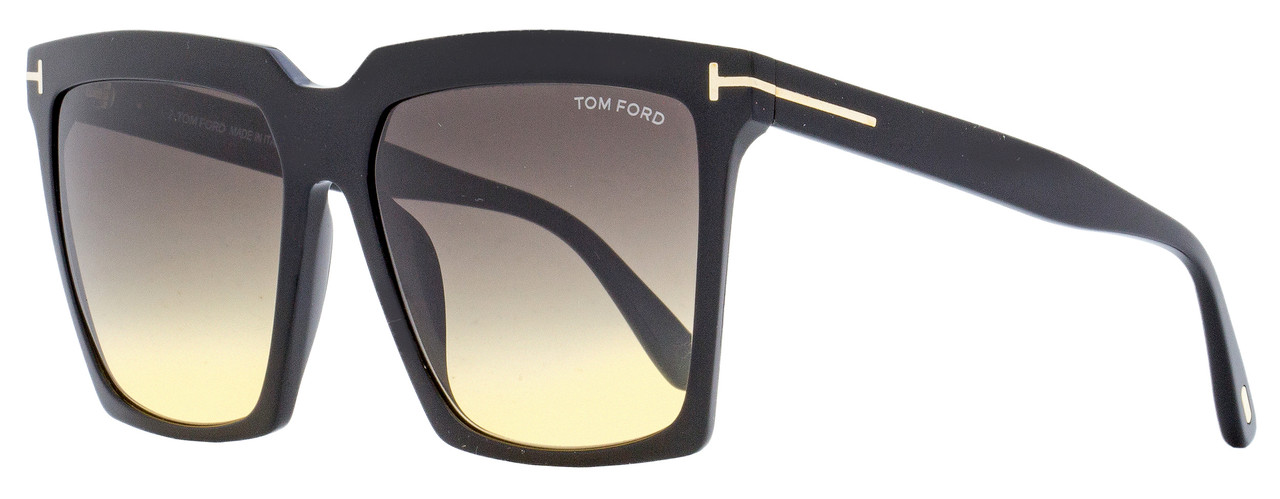 Tom Ford Square Sunglasses TF764 Sabrina-02 01B Black 58mm FT0764