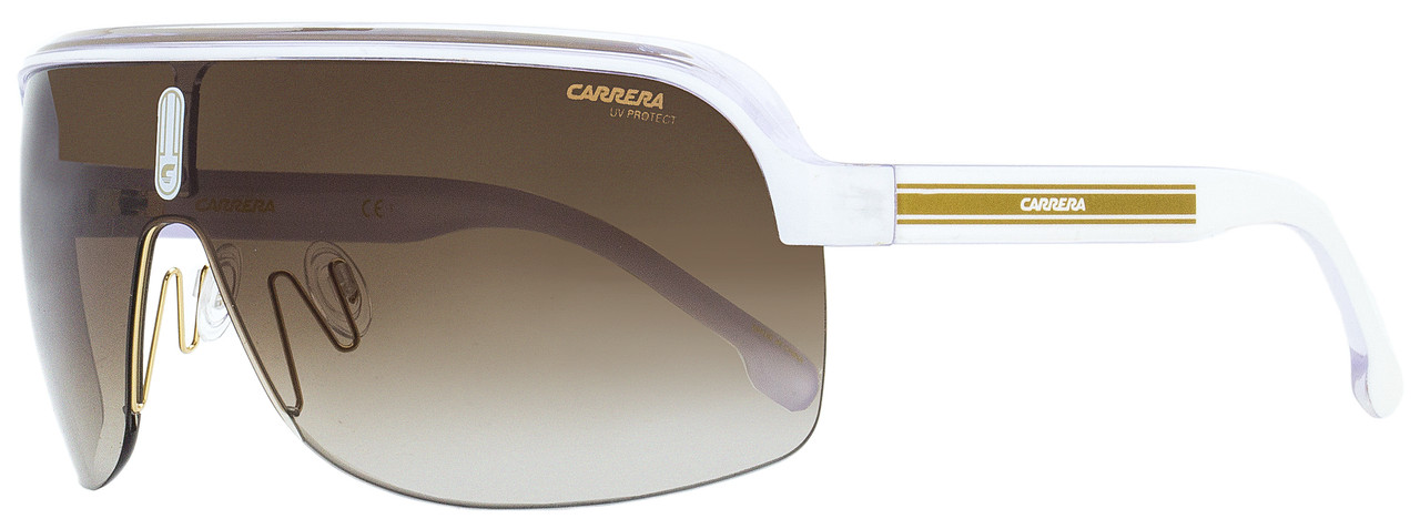 Carrera Shield Sunglasses TopCar 1/N P9UHA White/Crystal 99mm