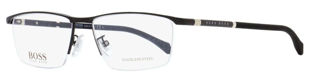 Hugo Boss Carbon Fiber Eyeglasses B1104F 807 Black/Matte Black 55mm