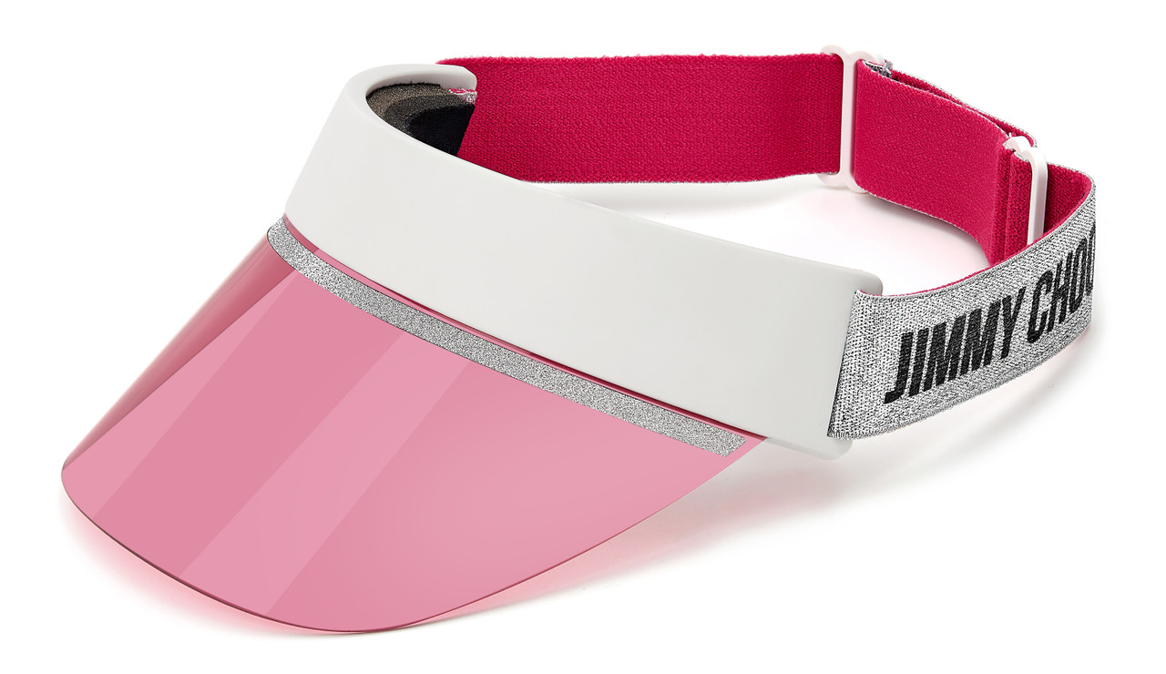 Jimmy Choo Calix Visor VK600 White/Silver/Rose