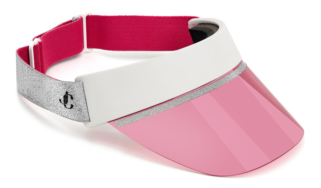 Jimmy Choo Calix Visor VK600 White/Silver/Rose