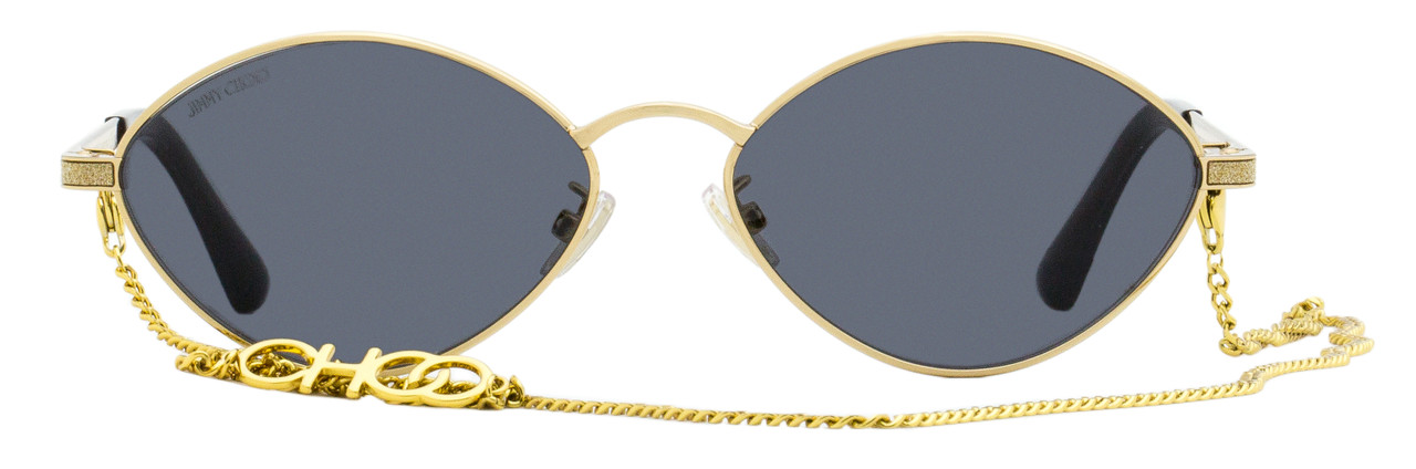 Jimmy Choo Chain Sonny Sunglasses 2F7IR Gold Grey 58mm