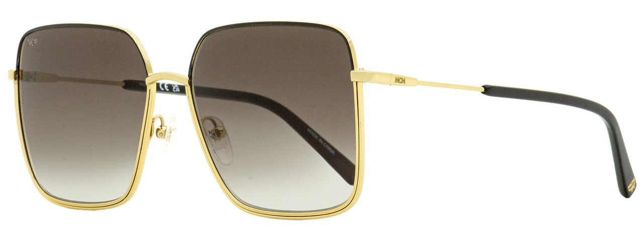 MCM Square Sunglasses MCM162S 015 Gold/Black 58mm