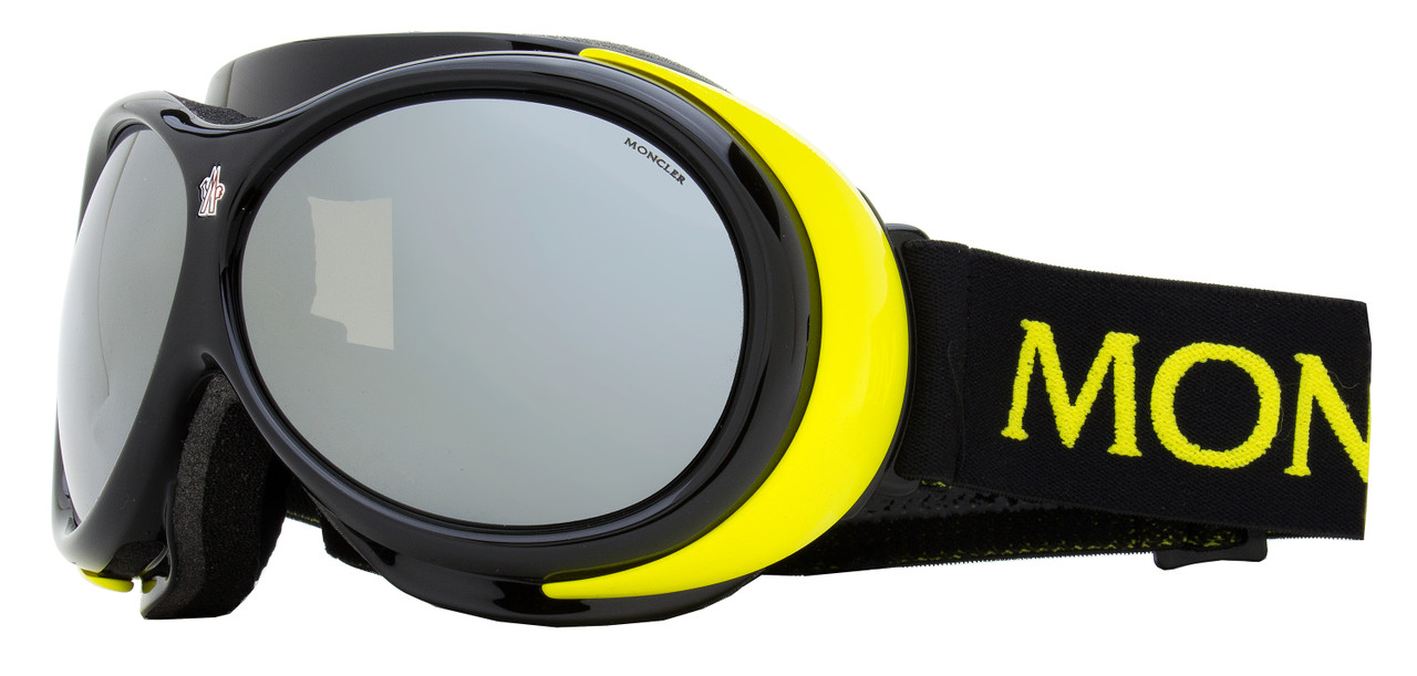 Moncler Logo-jacquard Strap Ski Goggles - Yellow Multi