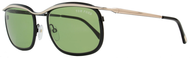 Tom Ford Rectangular Sunglasses TF419 Marcello 05N Shiny Black/Gold FT0419