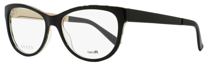 Gucci Oval Eyeglasses GG3742 2EN Size: 53mm Black/Floral 3742