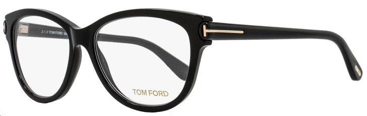 Tom Ford Oval Eyeglasses TF5287 002 Size: 55mm Shiny Black FT5287