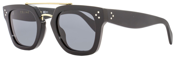 Celine Square Sunglasses CL41077S 807BN Black/Gold 41077