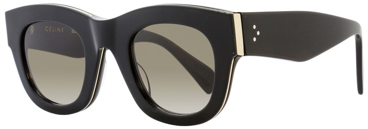 Celine Oval Sunglasses CL41095S AUBZ3 Black/Gold 41095