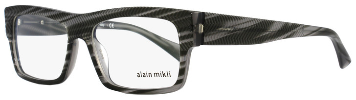 Alain Mikli Rectangular Eyeglasses A01344M B0I7 Size: 54mm Striped Gray 1344M