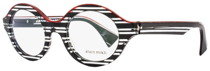 Alain Mikli Oval Eyeglasses A03020 B0E3 Size: 48mm Striped Black 3020