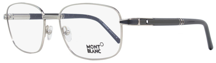 Montblanc Rectangular Eyeglasses MB529 016 Size: 58mm Palladium/Black 529