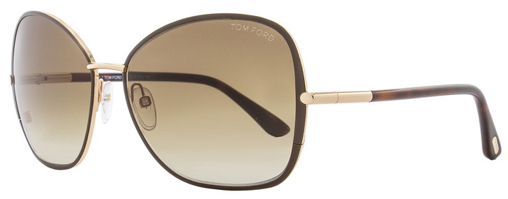 Tom Ford Butterfly Sunglasses TF319 Solange 28F Brown/Gold/Havana FT0319