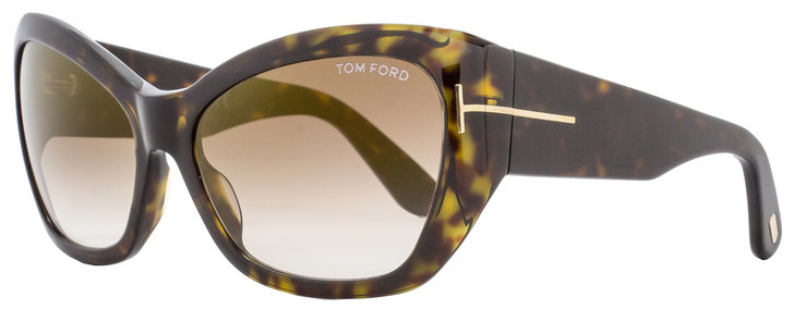 Tom Ford Butterfly Sunglasses TF460 Corinne 52G Dark Havana FT0460