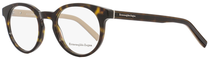 Ermenegildo Zegna Oval Eyeglasses EZ5024 056 Size: 47mm Dark Havana/Beige 5024