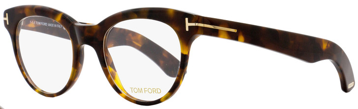 Tom Ford Oval Eyeglasses TF5378 052 Size: 49mm Vintage Havana/Gold FT5378