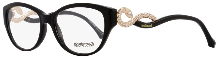 Roberto Cavalli Oval Eyeglasses RC938 Prijipati 001 Size: 54mm Black/Rose Gold 938