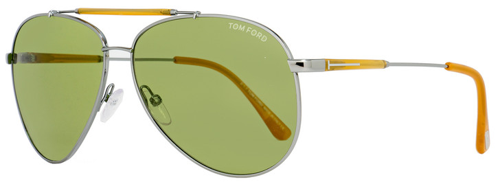 Tom Ford Aviator Sunglasses TF378 Rick 14N Size: 62mm Ruthenium/Opal Honey FT0378