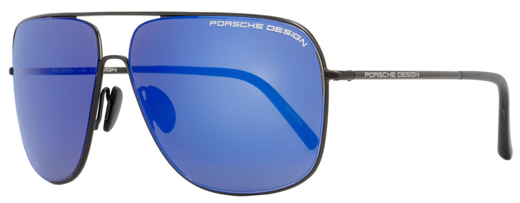 Porsche Design Rectangular Sunglasses P8607 A Black 8607