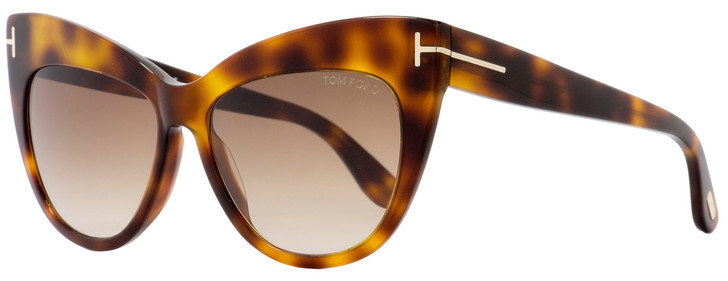 Tom Ford Cateye Sunglasses TF523 Nika 53F Dark Havana FT0523