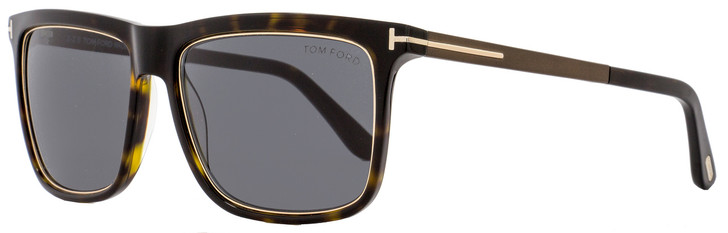Tom Ford Rectangular Sunglasses TF392 Karlie 52J Havana/Dark Bronze FT0392