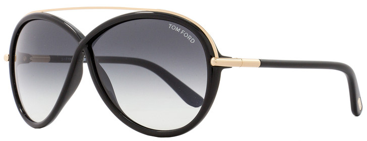 Tom Ford Butterfly Sunglasses TF454 Tamara 01B Black/Gold FT0454