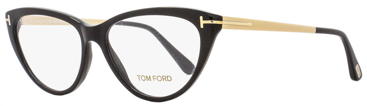 Tom Ford Cateye Eyeglasses TF5354  001 Size: 53mm Black/Gold FT5354